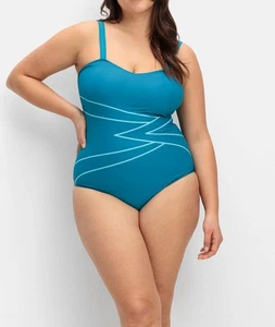 feel good Damen Badeanzug Einteiler Bademode ozeanblau Gr. 46 (Cup-C) NEU - Bild 1 von 1