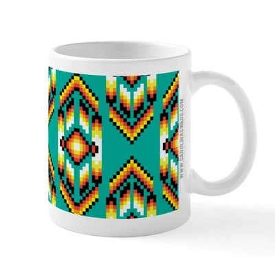 CafePress Native American Design Turquoise Mugs 11 oz Ceramic Mug (1235155072)