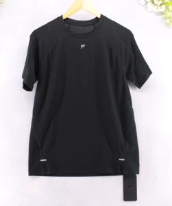 Fabletics Men's The 02 Tee Athletic Performance Reflective Black Tee Size S NEW - Picture 1 of 6