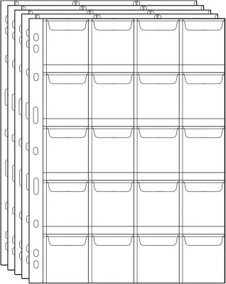 Uncle Paul Coin Collecting Pages 5 Sheets 20 Pockets Standard 9Hole Coin Pocket