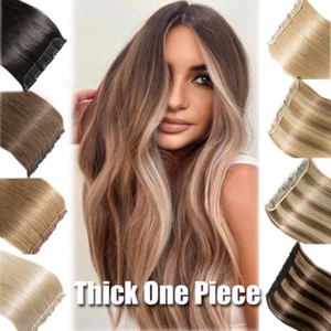 Extensiones de cabello humano 100 % pieza Balayage clip en tejido Remy real GROSOR 8A+ - Imagen 1 de 31