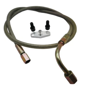 Kit de línea de alimentación de aceite turbo 3AN 3AN Garrett T3 T4 con adaptador restrictor de brida de alimentación - Imagen 1 de 7