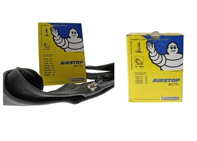 COPPIA CAMERA D'ARIA MICHELIN 90/90 21 120/90 17 PER MOTO Honda NX 650 Dominator - Immagine 1 di 3