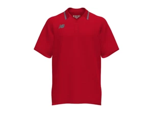 NB NEW BALANCE Men's Rally Team Polo Red Short Sleeve Shirt Sz S Small NWT Tech - Picture 1 of 2