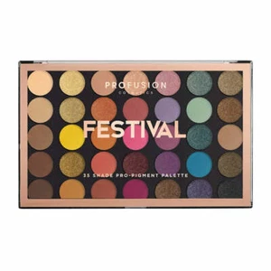 Profusion Cosmetics Long Lasting and Smooth 35 Shade Eyeshadow Palette, Festival - Picture 1 of 4