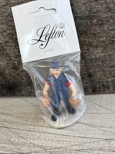 Lefton Christmas Colonial Village FIREMAN Tom Porcelain Figure # 10616 MIP - Picture 1 of 6