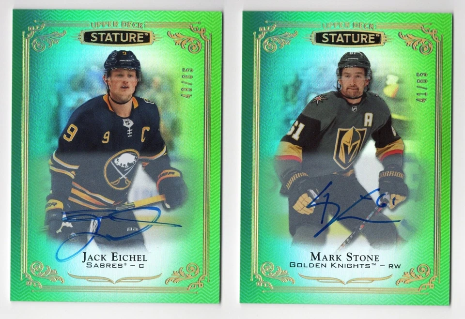 2019-20 Upper Deck Stature Green Autograph Base /65 & Rookies /85 Pick from List - Image 1 of 1