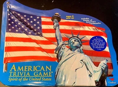 AMERICA TRIVIA GAME - SPIRIT OF THE UNITED STATES, AGES 8+, MADE BY CARDINAL - Image 1 of 3