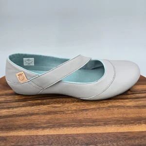 Merrell Ballet Flats Women's 7.5 M Paloma Gray Leather Slip On Comfort Mary Jane - Picture 1 of 8
