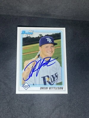 Drew Vettleson 2010 Bowman Draft Prospects #BDPP59 Tampa Bay Rays Signed Card - Image 1 of 3