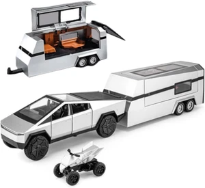 1/32 Scale Pickup Truck and Trailer Toy Model Kit, Alloy Diecast - Picture 1 of 12