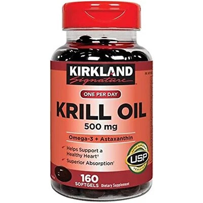 Aceite de krill Kirkland Signature Expect Molre 500 mg, 160 cápsulas blandas Foto 1 de 2