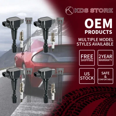 4X Ignition Coil & 4X Spark Plug & 4X Wire For 2011-2014 Mazda 2 L4 1.5L UF655 Foto 1 de 4