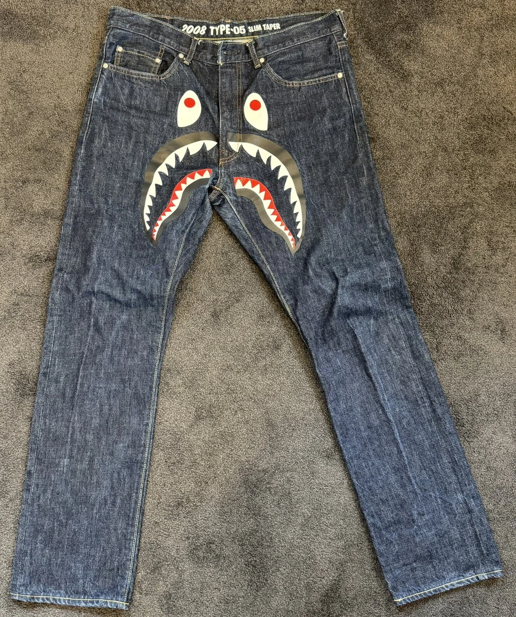 Mizuno 　A Bathing Ape ストレートデニム　Ｍサイズ A BATHING APE アベイシングエイプ BAPE デニムパンツ ジーンズ