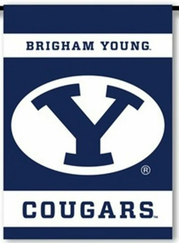 Brigham Young Cougars BYU Premium 2-sided GARDEN Window Flag Banner University Cover