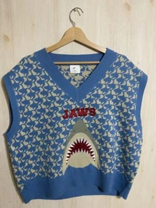 Chaleco tejido USJ Exclusivo Mandíbulas Talla Libre Universal Studios Japón Nuevo - Imagen 1 de 2
