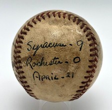 1941 Nate Andrews Syracuse Chiefs International League Game Used Baseball (LOA)