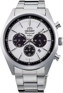 ORIENT Men's watch NEO 70's neo-Seventies SOLAR PANDA milky white WV0041TX - Picture 1 of 5