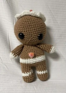 Handmade Crocheted Gingerbread Man - Picture 1 of 6