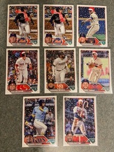 Eight (8) 2023 Topps Holiday Short Print Version Cards Baty Franco Tatis Jr