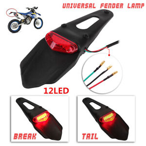 Universal Motorcycle LED Rear Fender Tail  Brake Stop Light Lamp For Dirt Bike