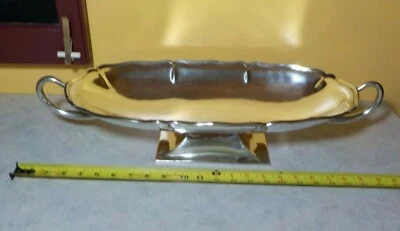 VINTAGE GRANDE MEXICANO ESTERLINA PIEZA CENTRAL CONSOLA CUENCO ASAS DOBLES 4LB + Foto 1 de 4