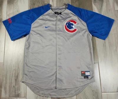 VINTAGE Nike Garciaparra #5 Chicago Cubs Baseball Jersey Mens Sz M Gray Flaw - Image 1 of 4