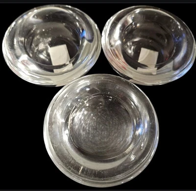 NEW! THREE(3) IKEA Votive Candle Holders Clear Round Glass 3"Dx1"H - Image 1 of 4