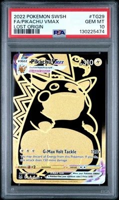 PSA 10 GEM MINT Pikachu VMAX TG29/TG30 Lost Origin Trainer Gallery Holo Pokémon - Image 1 of 3