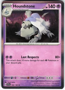 Houndstone 106/198 Pokemon SV01: Scarlet & Violet Base Set Holo Rare NM - Picture 1 of 2