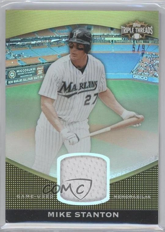 2011 Topps Triple Threads Unity Relic Gold /9 Giancarlo Stanton Mike #TTUSR-121 - Image 1 of 2