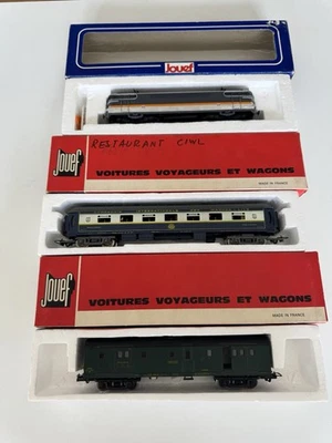 Lot Jouef HO : Rame voyageurs CIWL + Autorail 8329 + Fourgon SNCF - Photo 1/4