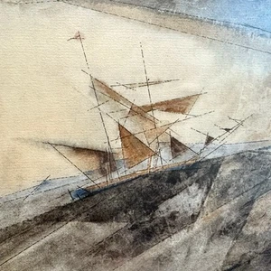 Framed Boats Stermische By Lyonel Feininger 1934 Cubist Art Deco Archival Print - Picture 1 of 12
