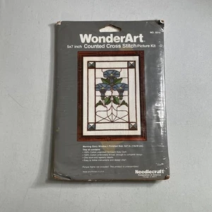 Needlecraft WonderArt Counted Cross Stitch Picture Kit 5515 Morning Glory Window - Picture 1 of 2