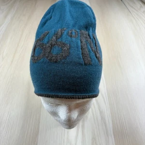 Original 66 North Iceland Unisex Blau Reine Merinowolle Arbeit Beanie Mütze - Bild 1 von 11