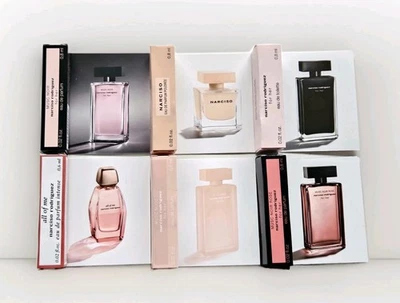 Narciso Rodriguez For Her Poudree Musc Noir Rose 6 Verschiedene Parfum Düfte  - Bild 1 von 3