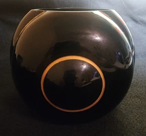 Vintage Fostoria #2404 Black Glass Vase – George Sakier Design – Art Deco MCM - Picture 1 of 9