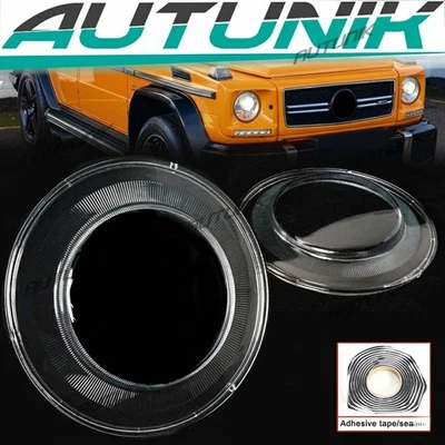 Clear Headlight Lens Covers for Mercedes W463 G500 G550 G55 G63 G65 AMG 07-18 - Image 1 of 4