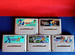 Nintendo Super Famicom Rockman 7, X, X2, X3, Rockman&Forte 5 Set From Japan SFC - Picture 1 of 12