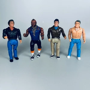 VINTAGE A TEAM 1983 GALOOB CANNELL FIGURES X4 HANNIBAL B A MR T MURDOCH FACE - Picture 1 of 8