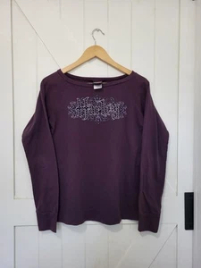 T-shirt donna Harley Davidson impreziosita manica lunga taglia XL moto  - Foto 1 di 7