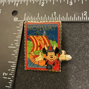 Disney Walt Epcot World WDW Postcard Series Norway Viking Mickey Mouse Hat Boat - Picture 1 of 5