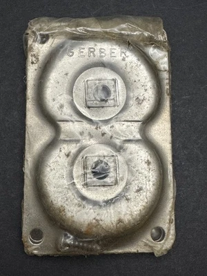 Set of 2 Vtg GERBER Mid Century Mounting Brackets for Tapered Wood Table Leg MCM - Image 1 of 4