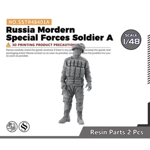 Soldati in Resina Non Dipinto 1 / 48 Russia Mordern Forze Speciali Soldato A - Foto 1 di 3