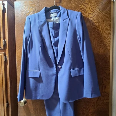 Conjunto de traje blazer de dos piezas azul para mujer Calvin Klein Foto 1 de 4