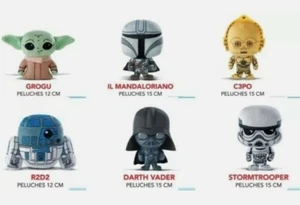 STAR WARS DISNEY KOMPLETTE COOP SERIE MIT 6 PLÜSCHTIEREN - Bild 1 von 4