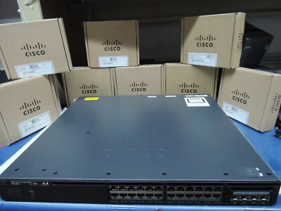 Cisco WS-C3650-24PS-S /C1-WS3650-24PS/K9 24 port POE switch with PWR-C2-640WAC - Image 1 of 4