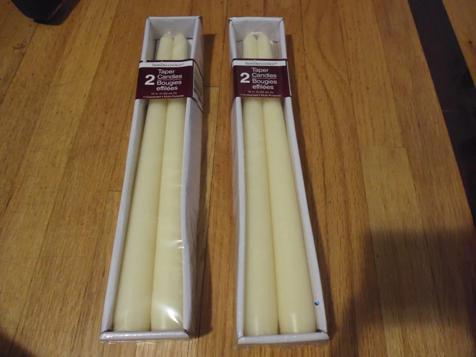 ¡Nuevo!  2 x 2 velas cónicas PK 10 pulgadas H Irvoy color sin perfume multiusos Foto 1 de 1