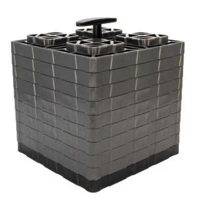 Camco FasTen Leveling Blocks XL w/T-Handle 10Pack Grey 10.5" x 10.5" Durable - Image 1 of 3