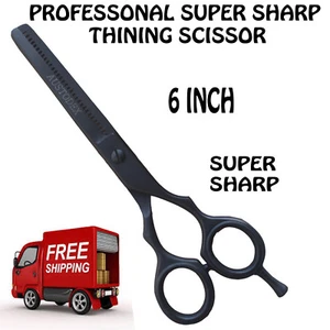 NEW HAIRDRESSING BARBER SALON HAIR THINNING SCISSORS SHEARS RAZOR BLADE 6 INCH - Picture 1 of 7